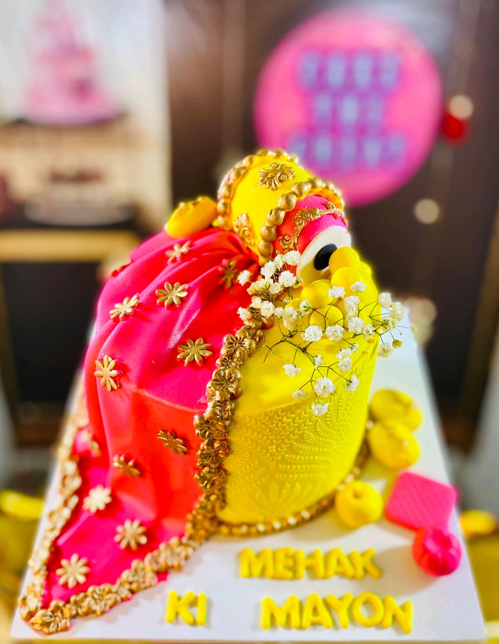 Mayon Cake with Sculpted Bride